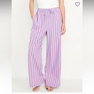 Old Navy Poplin Wide Leg Pajama Pants